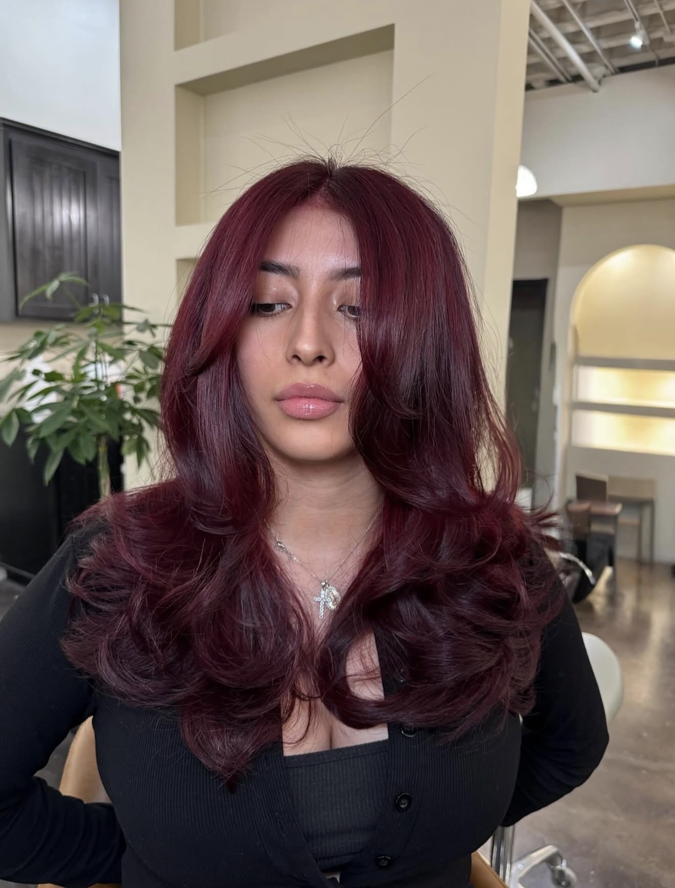 Rich Cherry Cola Layers With Voluminous Blowout