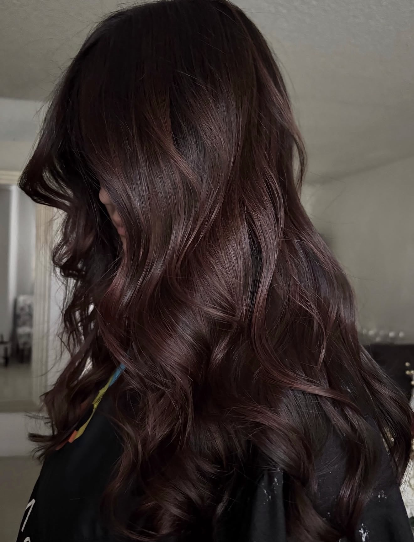 Rich Cherry Cola Waves With Subtle Red Undertones