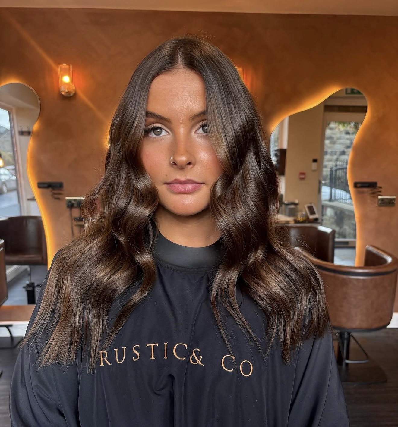Rich Chocolate Balayage With Loose Waves