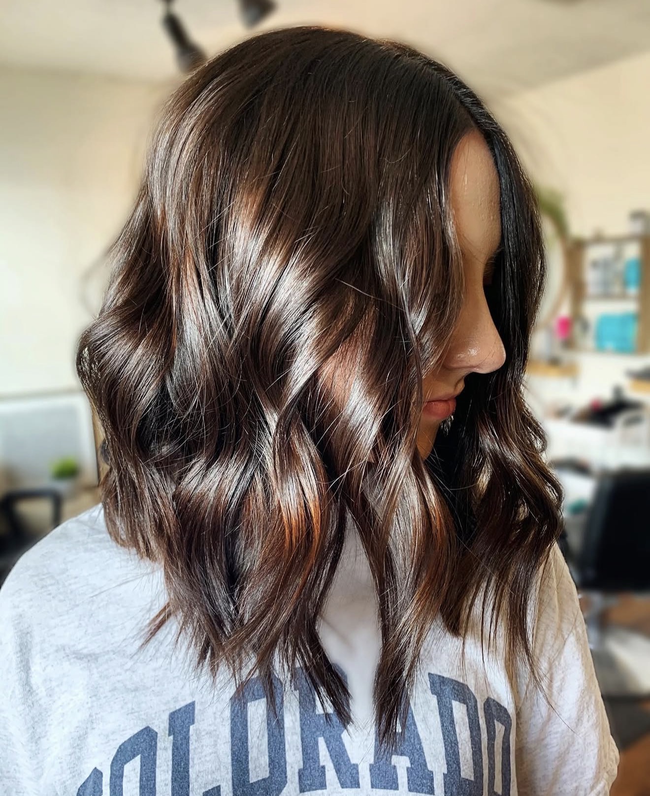Rich Chocolate Brown Waves With Subtle Copper Highlights