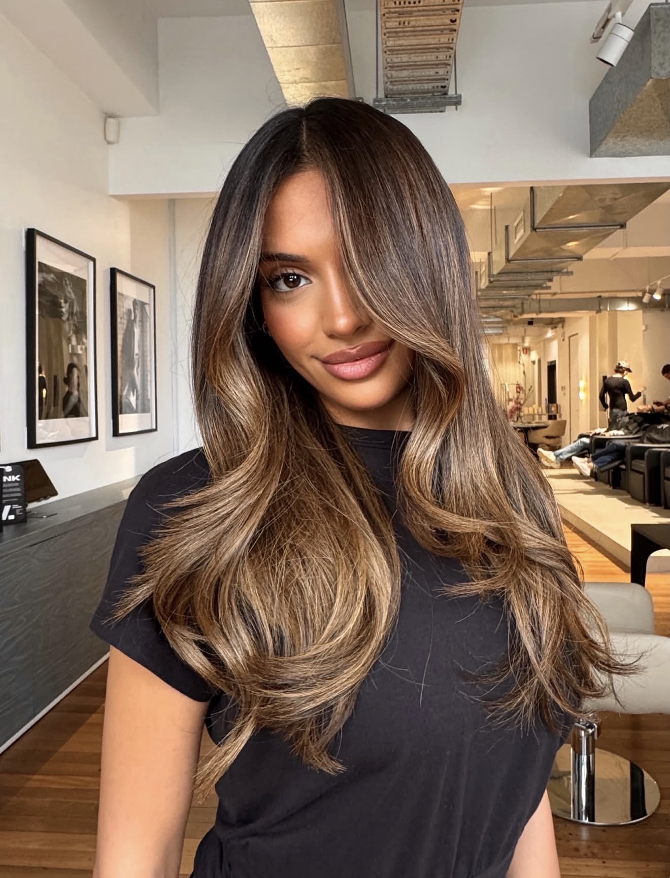 Rich Chocolate Brown With Caramel Highlights