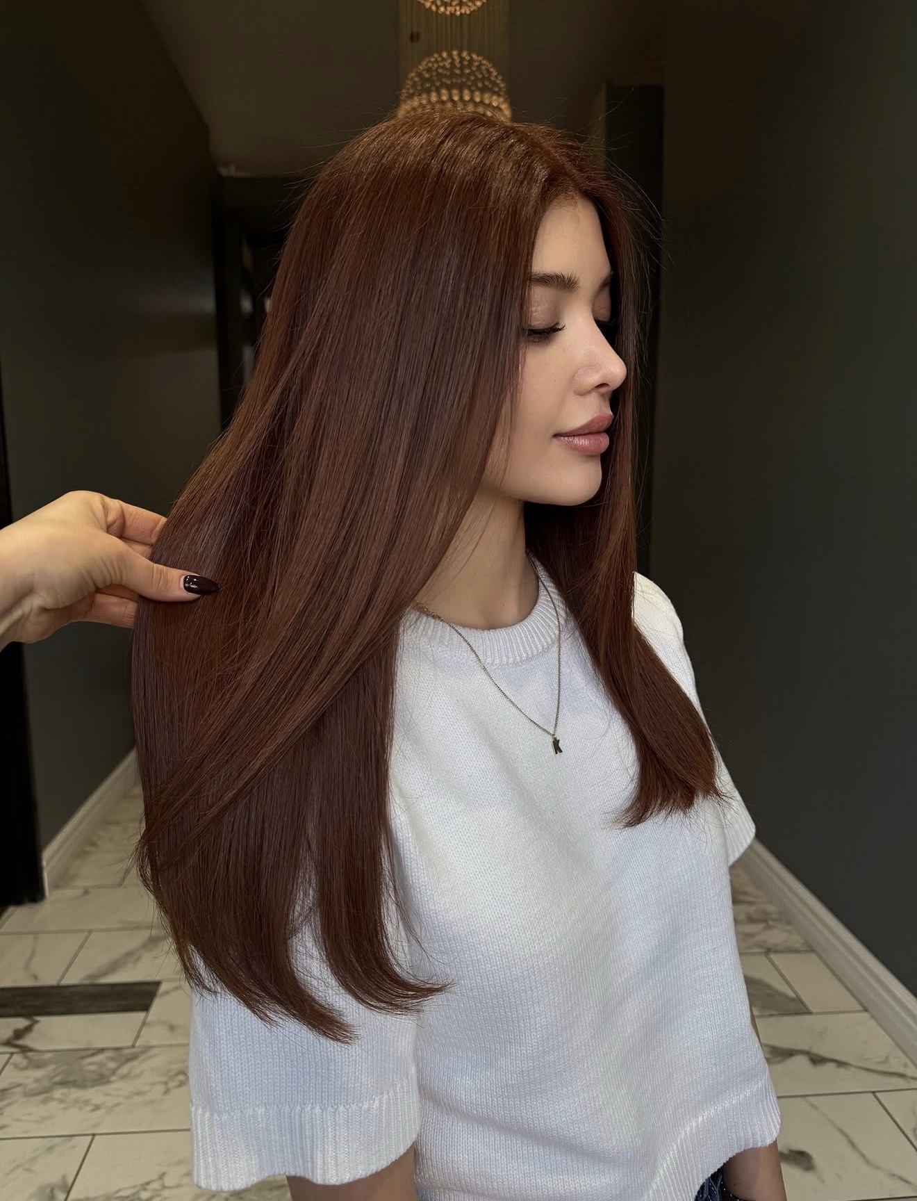 Rich Chocolate Brown With Subtle Auburn Undertones