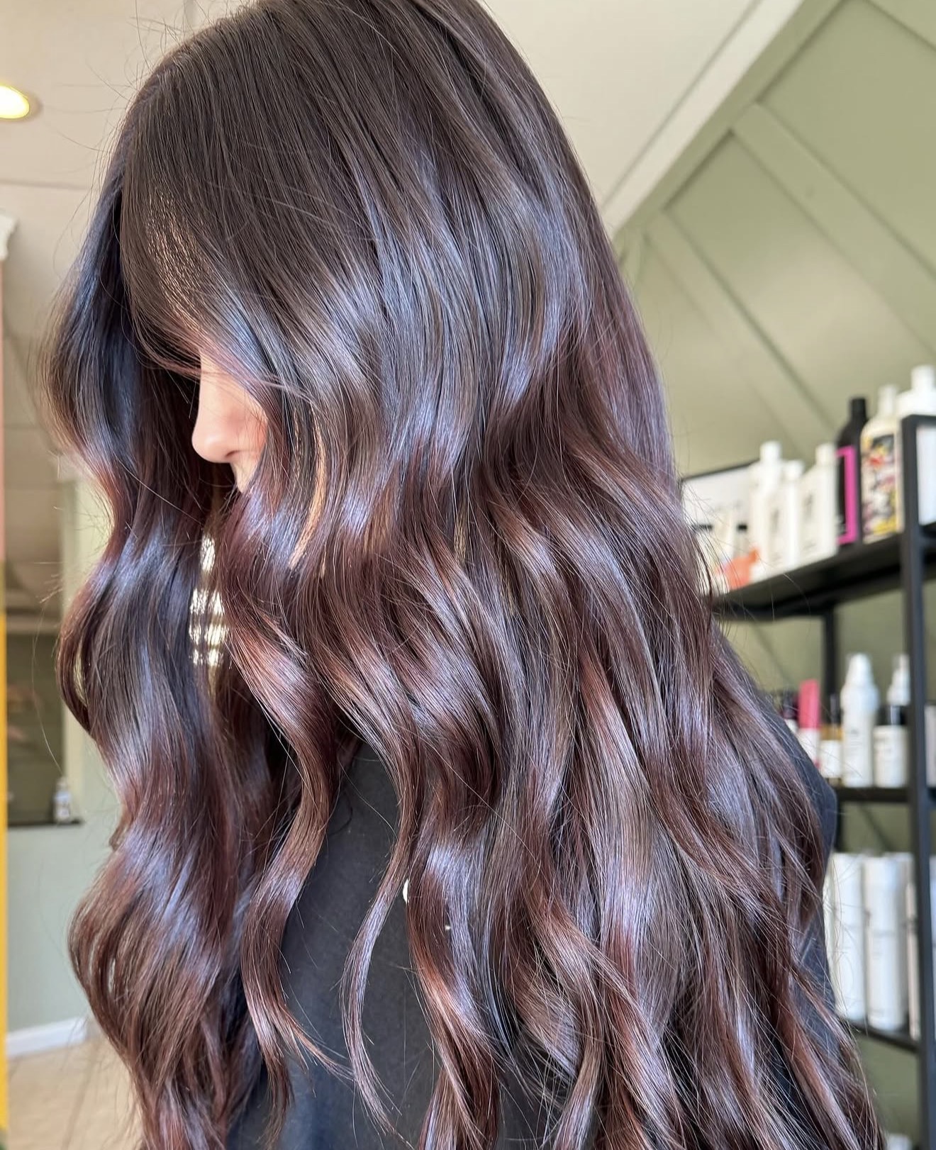 Rich Chocolate Brown With Subtle Red Highlights