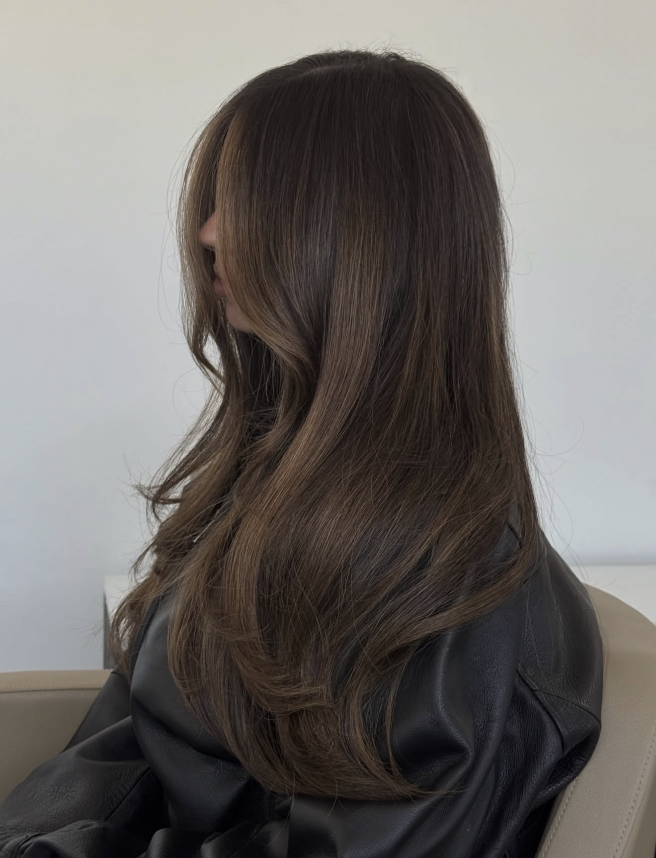 Rich Espresso Balayage With Soft Waves
