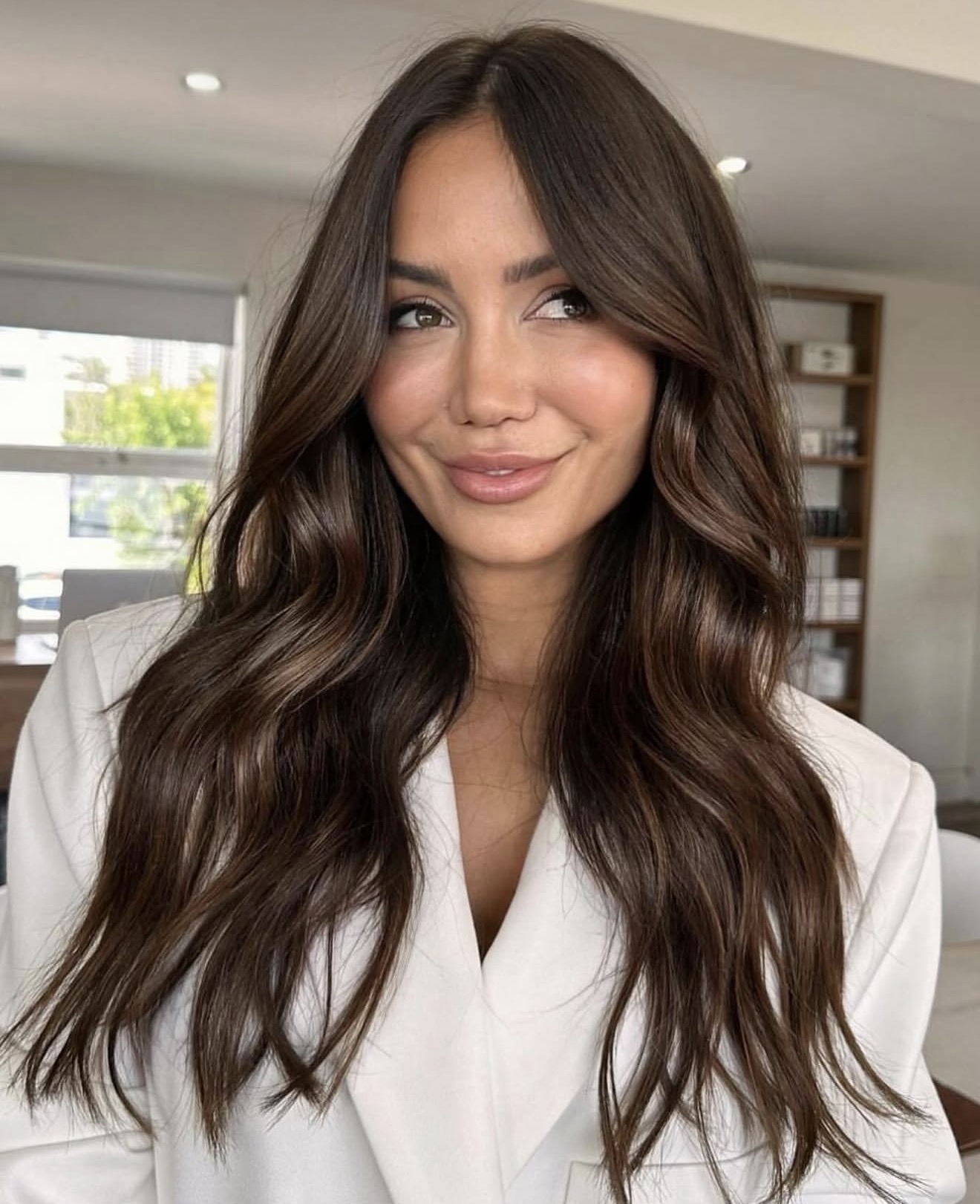Rich Espresso Waves With Subtle Caramel Highlights