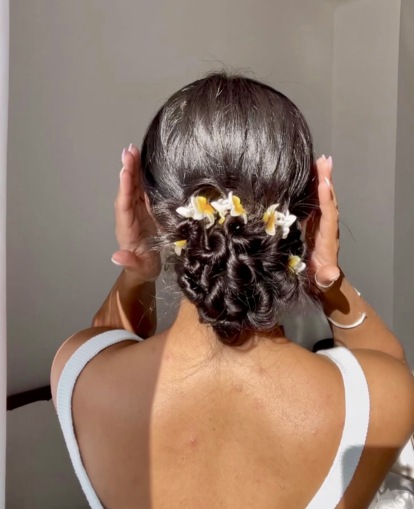 Romantic Crown Braid With Flowers
