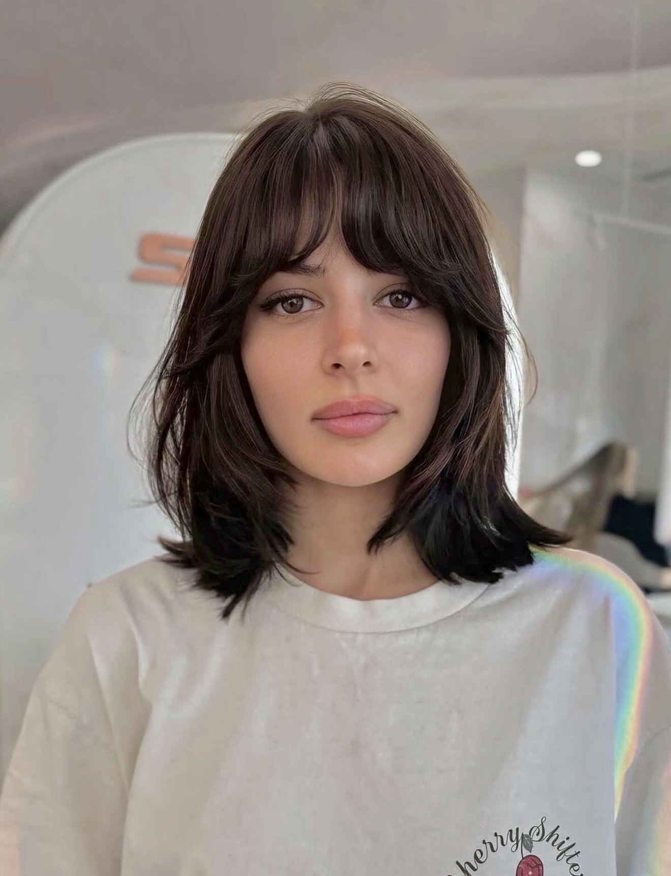 Shaggy Collarbone Cut With Wispy Curtain Bangs