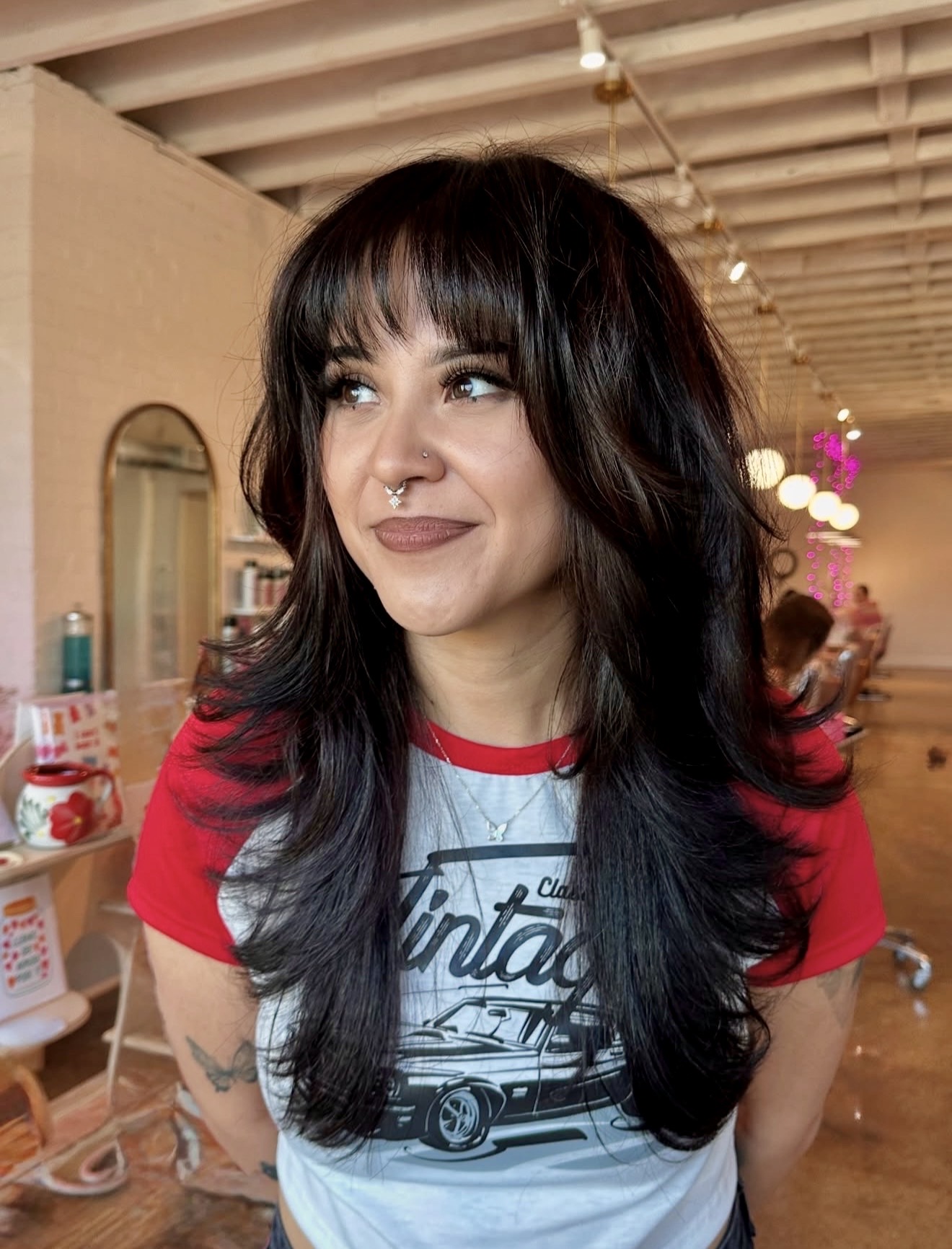 Shaggy Layers With Full Fringe Wolf Cut