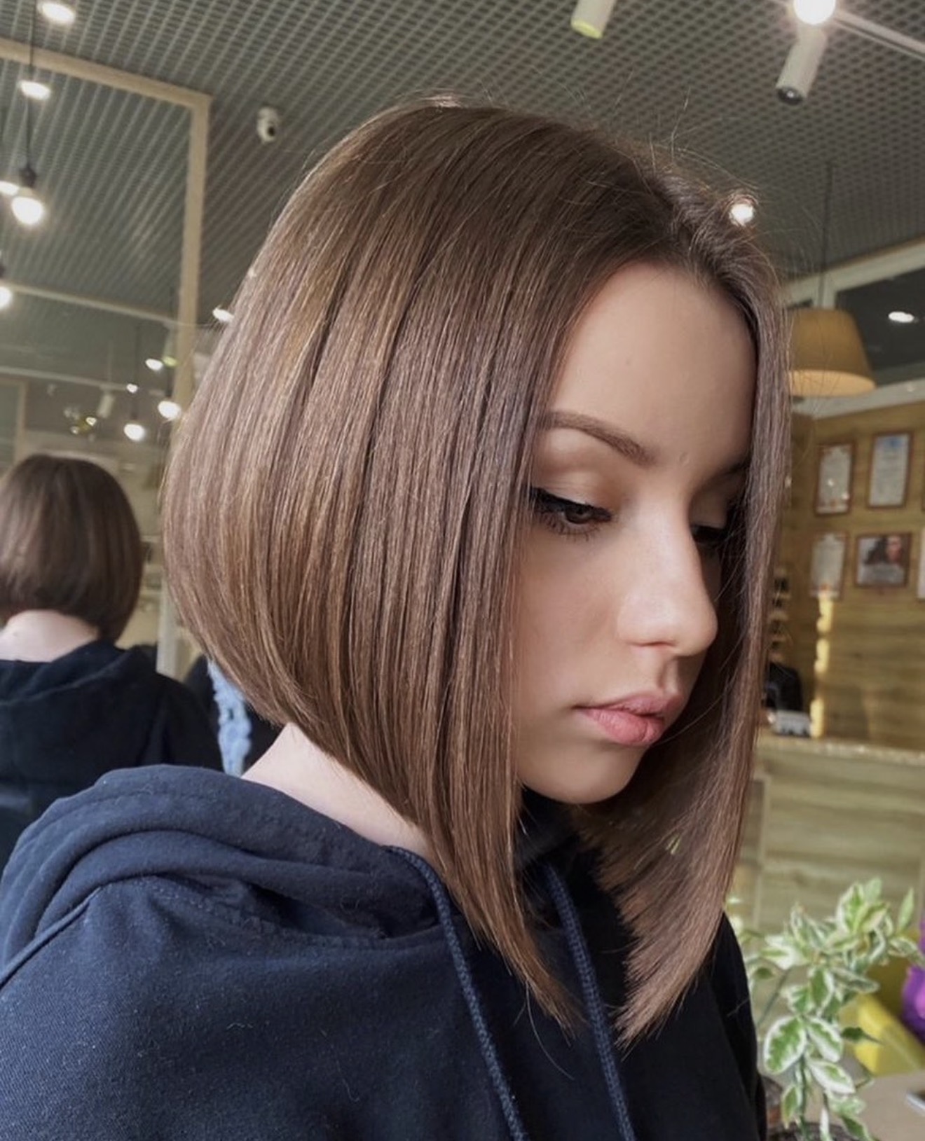 Sharp Angled Bob With Subtle Face Framing