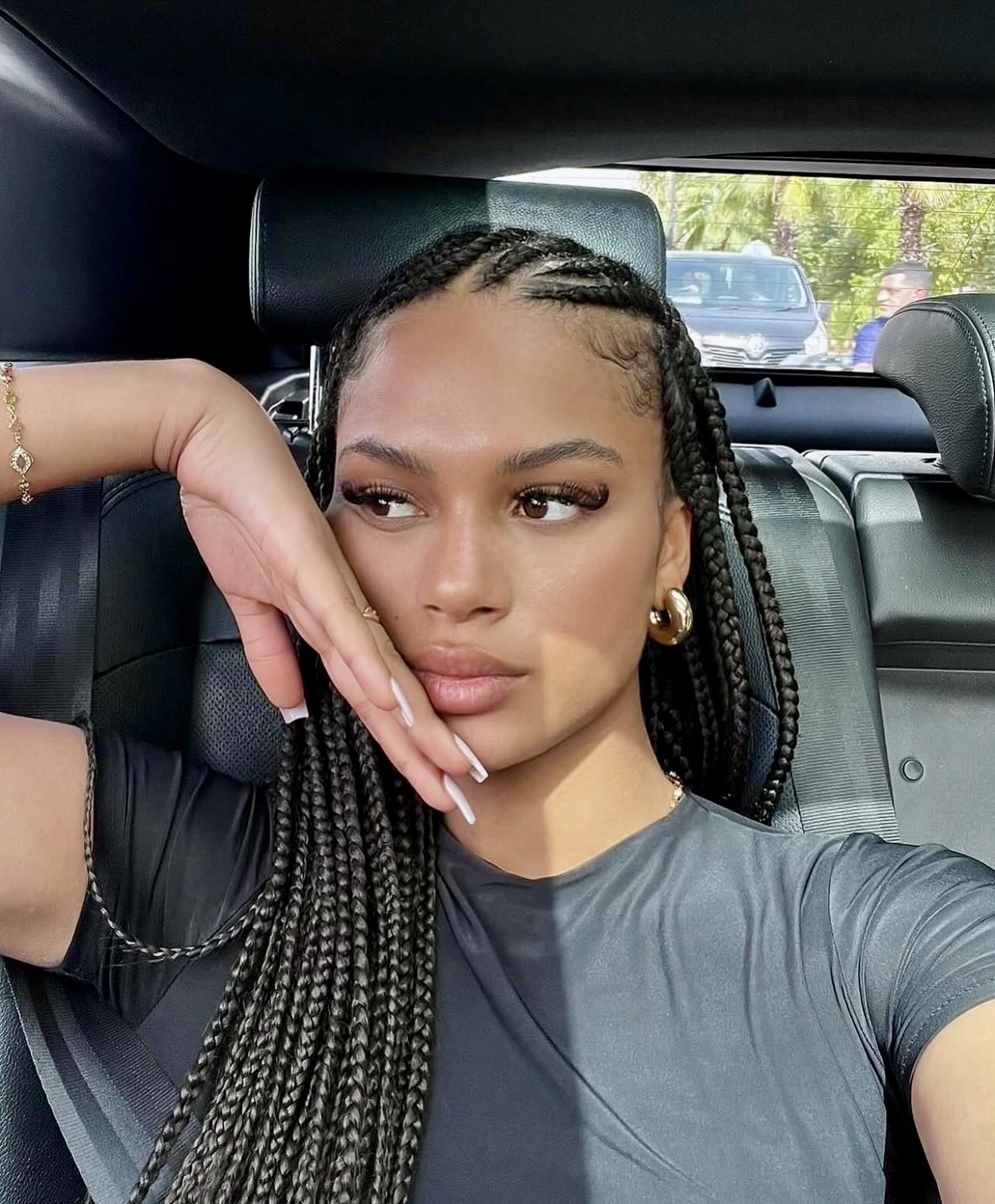 Sleek Braided Cornrows With Defined Baby Hairs