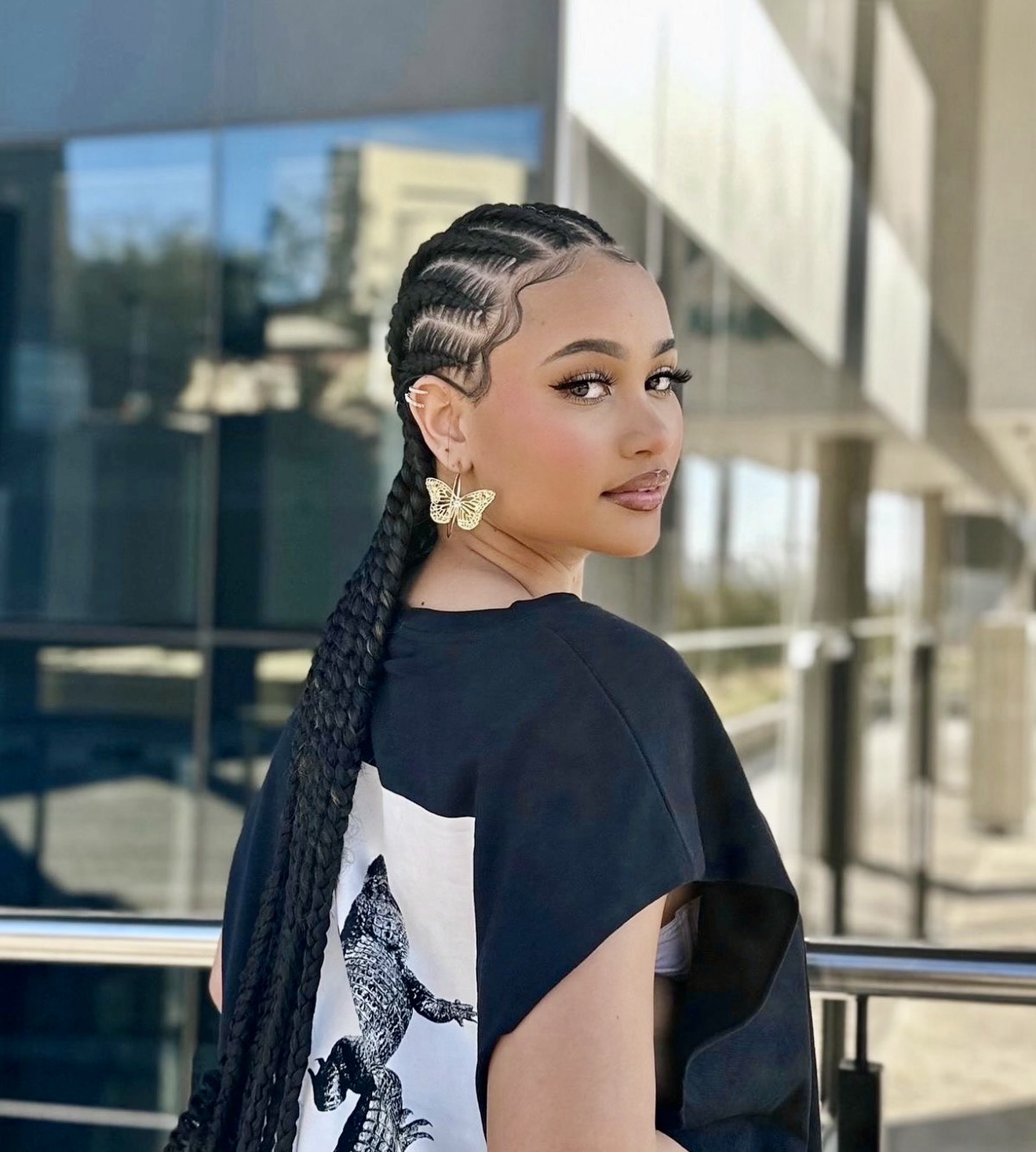 Sleek Braided Cornrows With Defined Edges