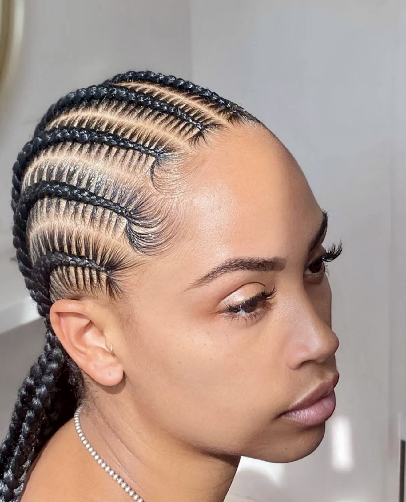 Sleek Fulani Braids With Defined Edges