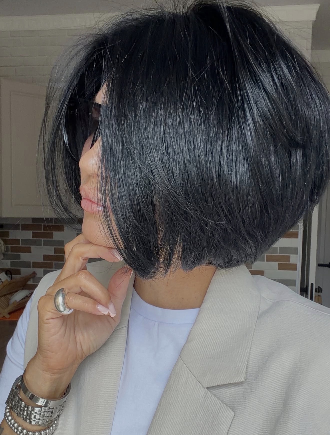 Sleek Inverted Bob With Subtle Layers