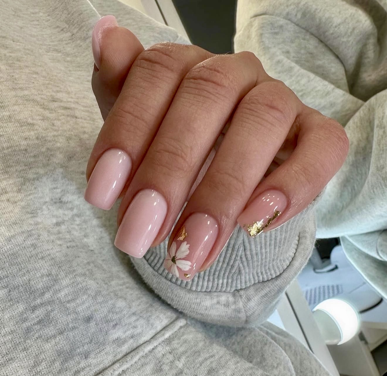 Soft Pink Daisy Florals With Gold Foil Accents