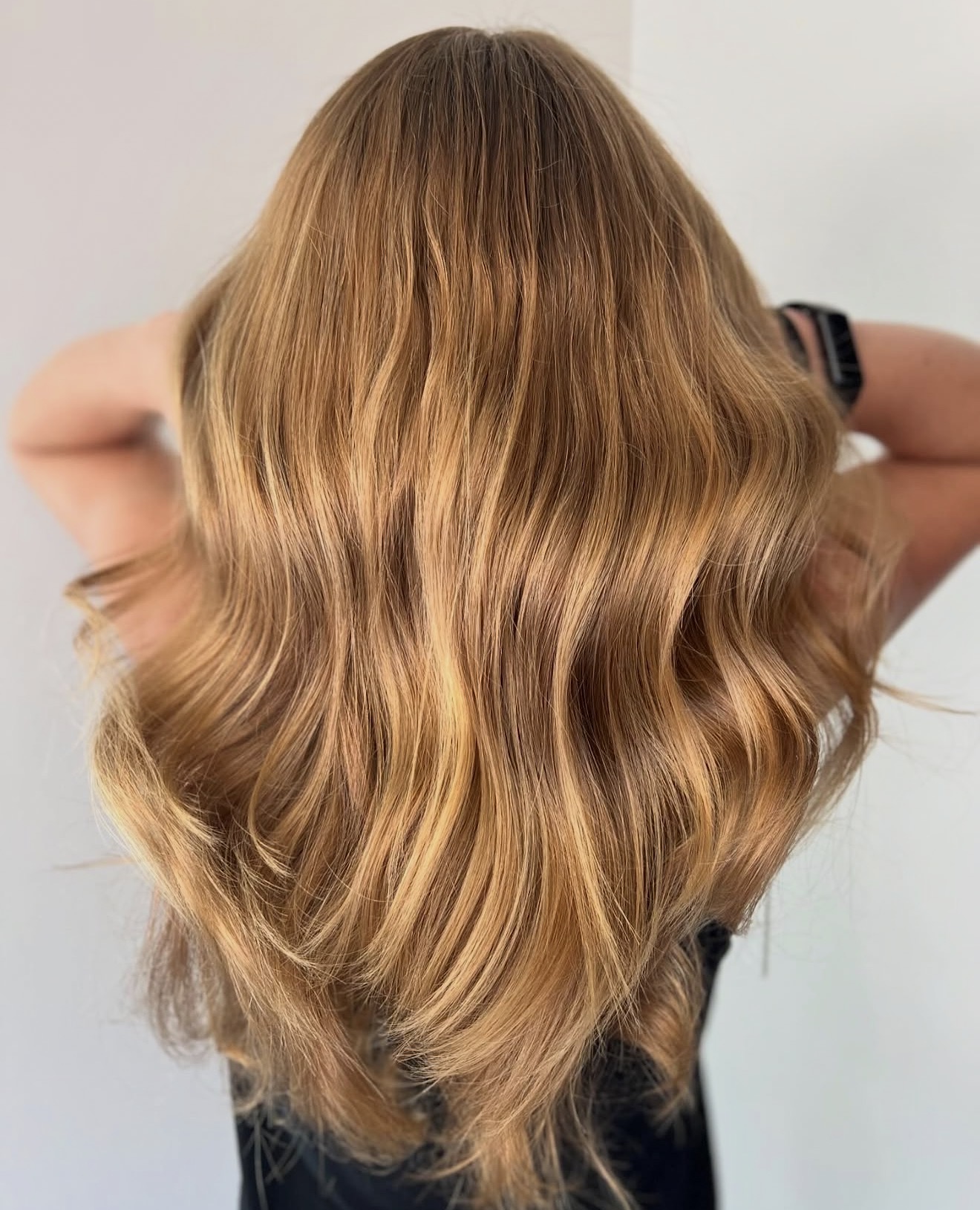 Soft Strawberry Blonde Waves With Face Framing