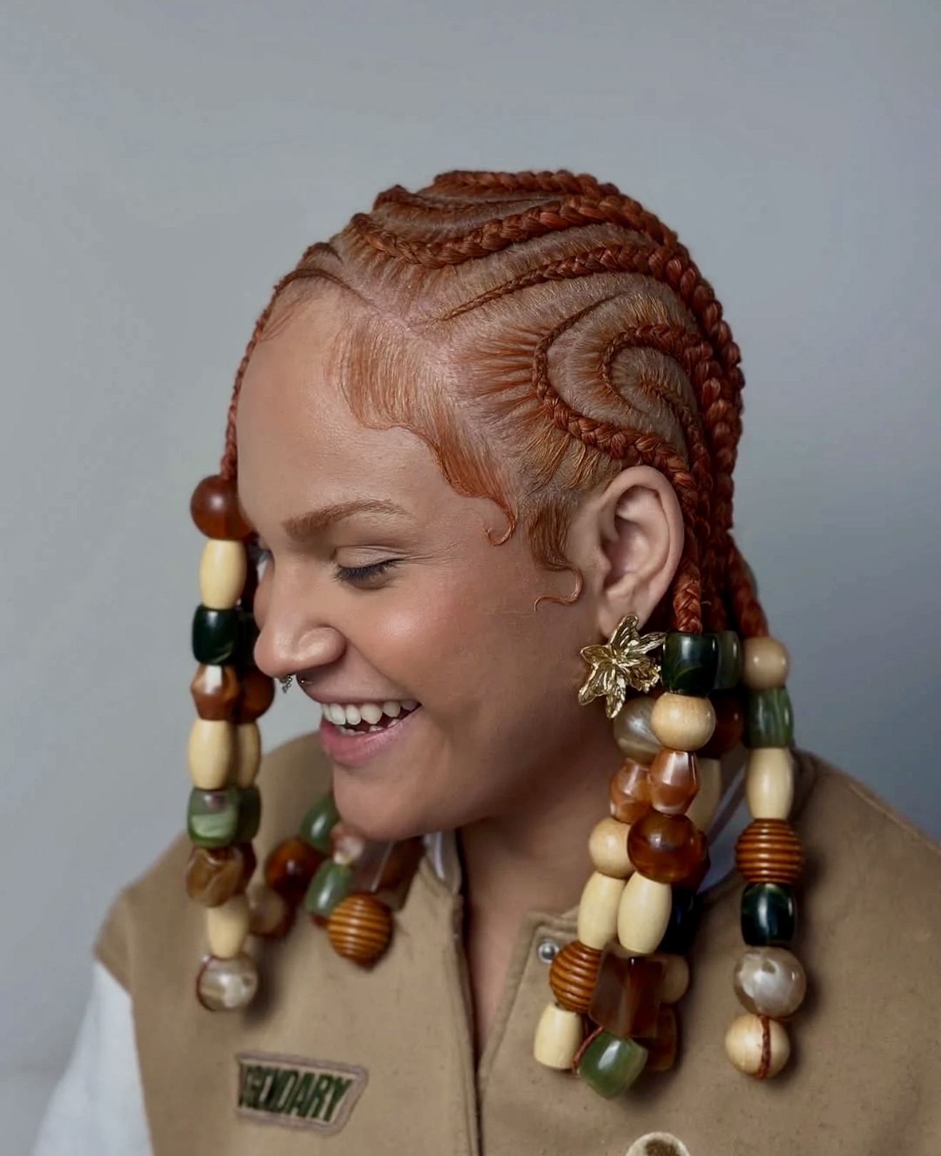 Summer Cornrows With Retro Wooden Beads