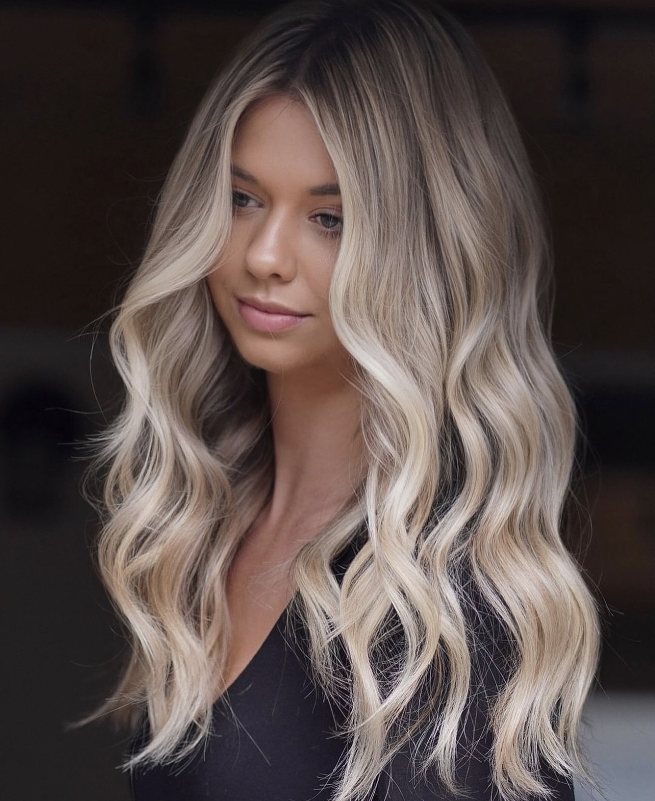 Sun-Kissed Ash Blonde Balayage With Beachy Waves