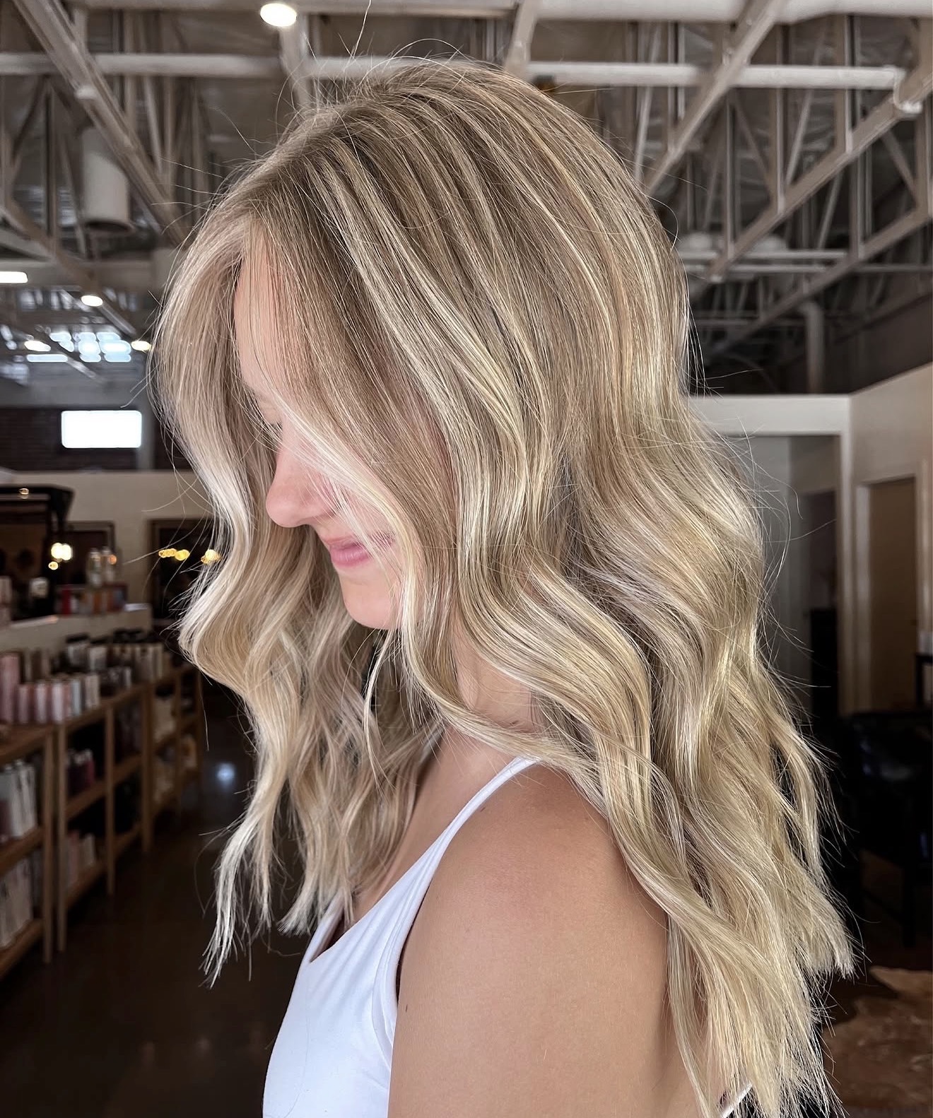 Sun-Kissed Dirty Blonde Waves With Face Framing