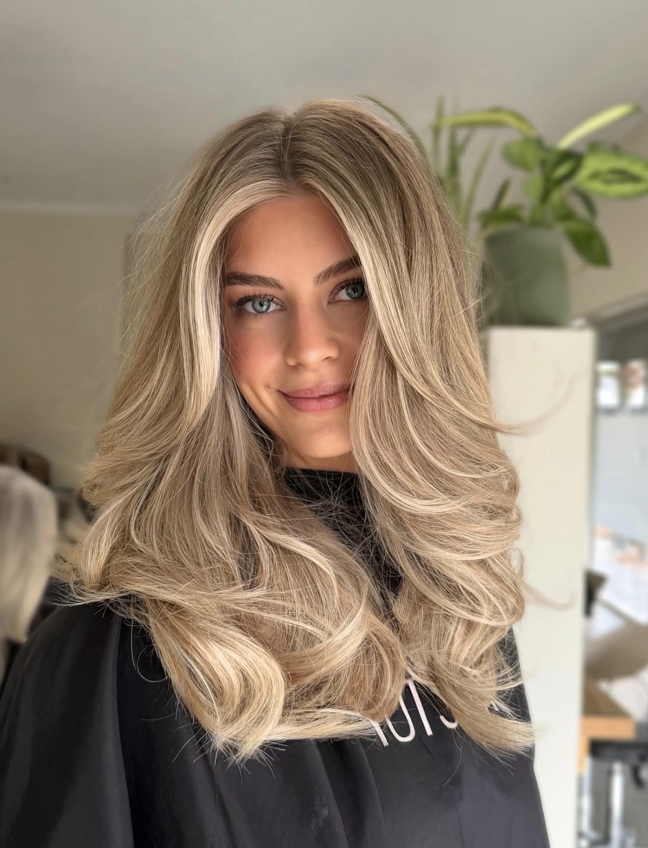 Sun-Kissed Golden Blonde Balayage Layers