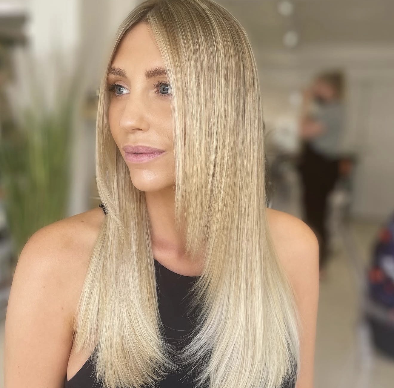Sun-Kissed Honey Blonde Balayage Lob