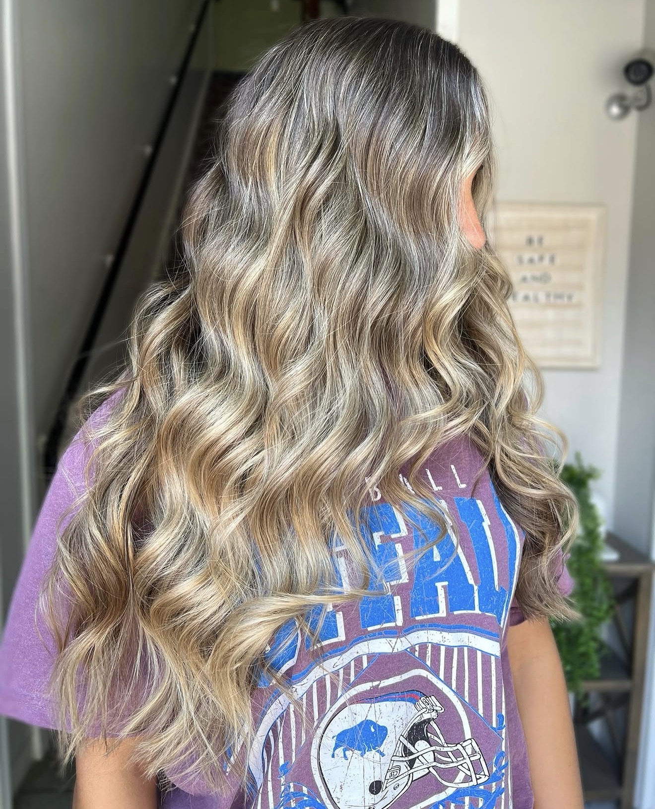 Sun-Kissed Honey Blonde Balayage Waves