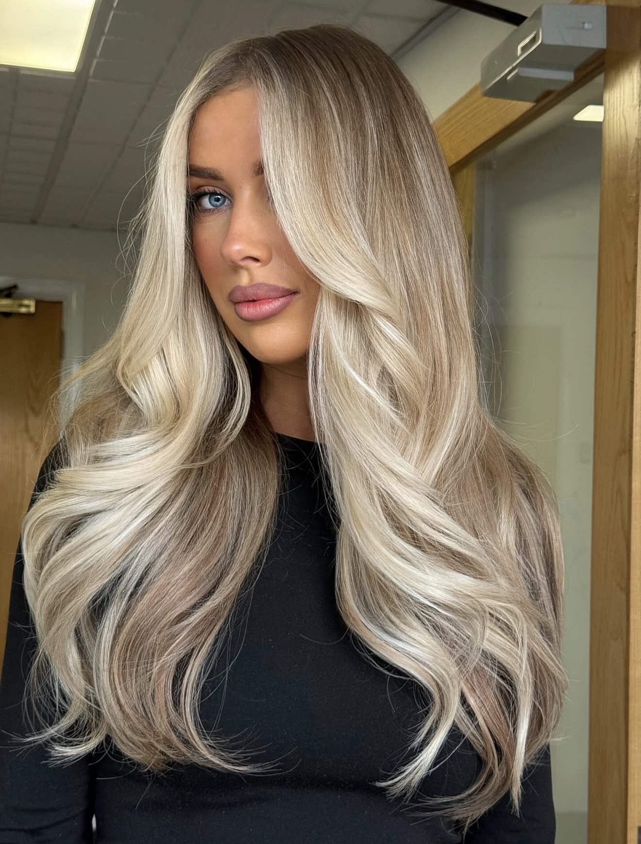 Sun-Kissed Honey Blonde Balayage Waves