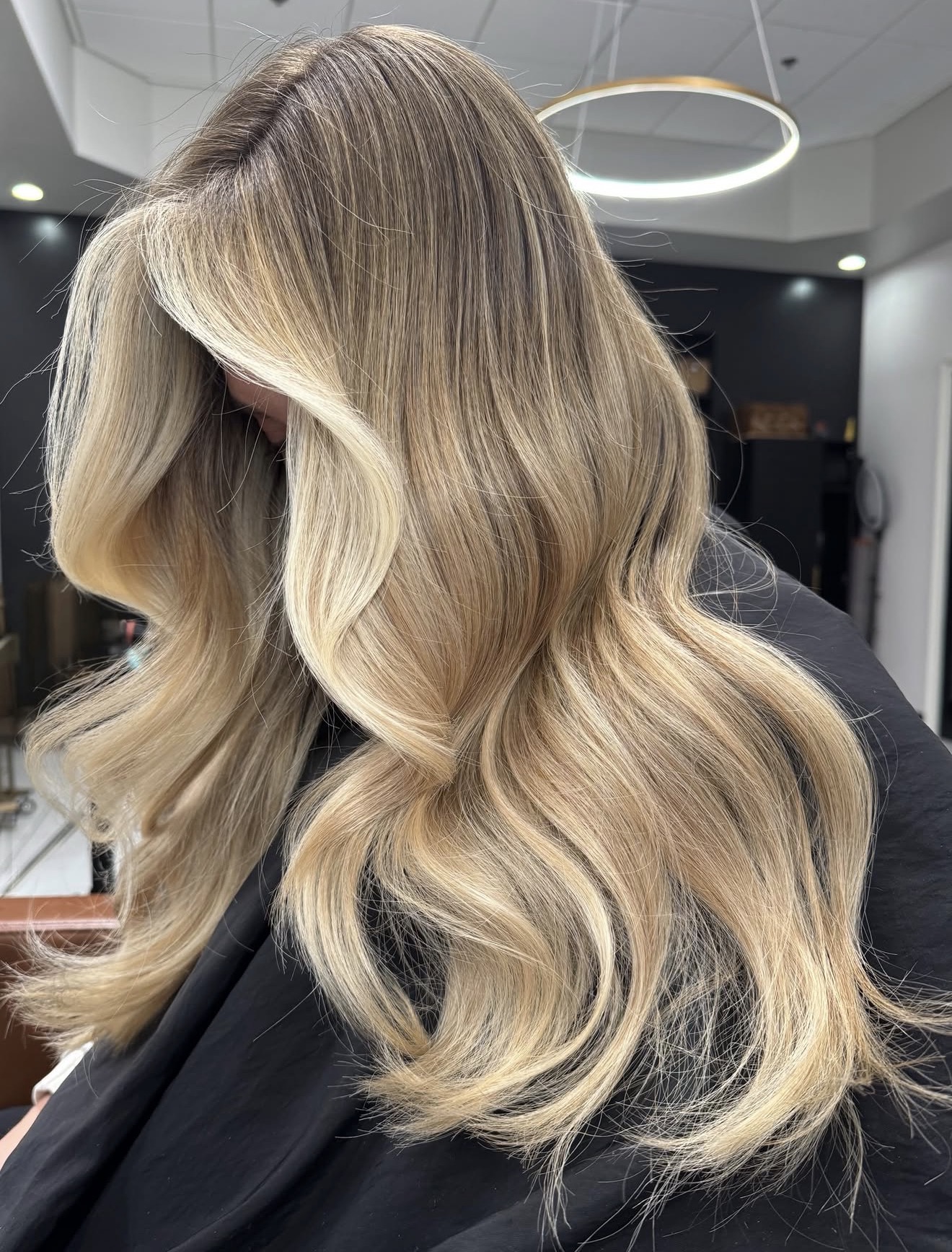 Sun-Kissed Honey Blonde Balayage Waves