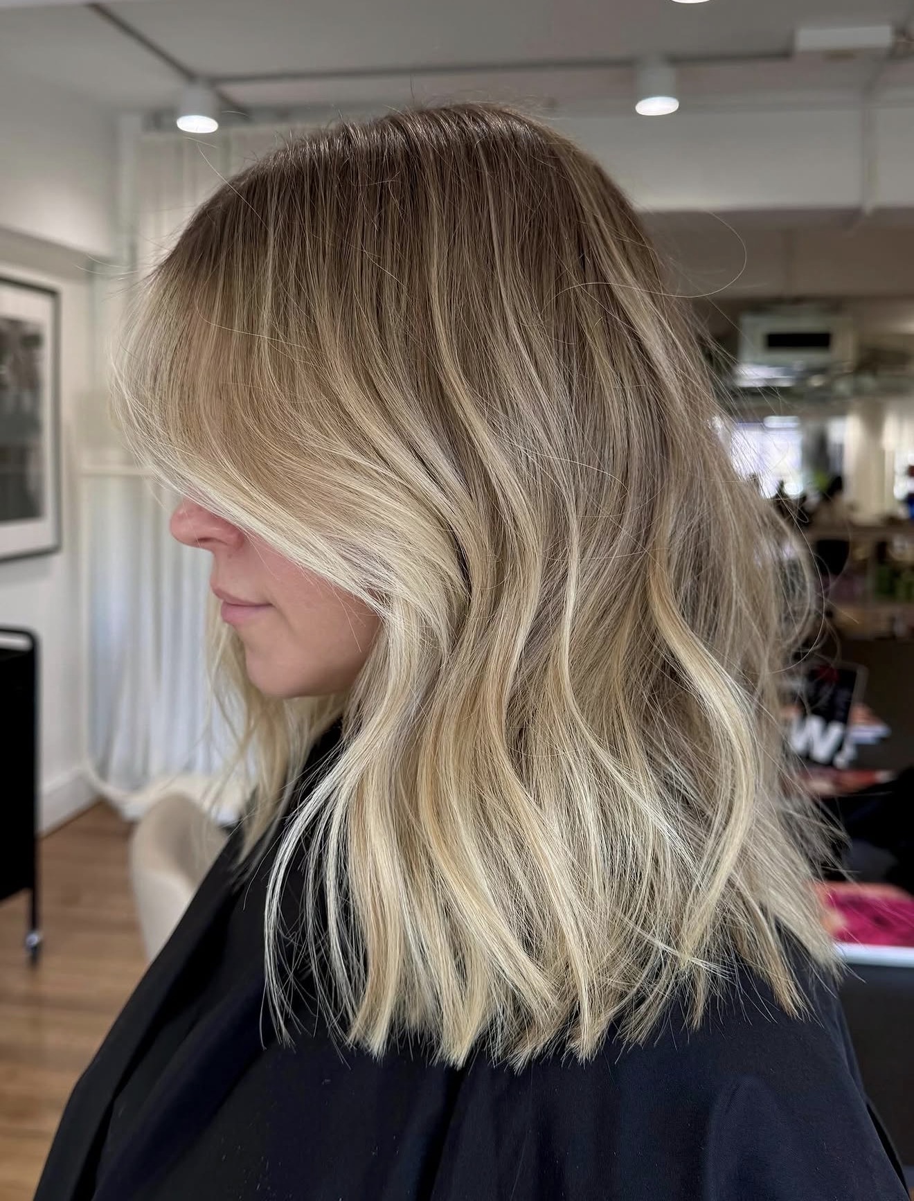Sun-Kissed Honey Blonde Balayage With Face Framing