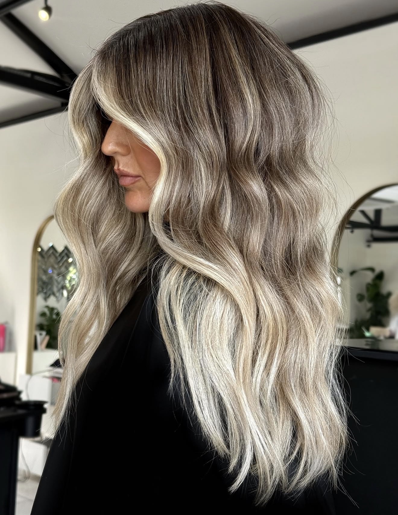 Sun-Kissed Honey Blonde Balayage With Face Framing Layers