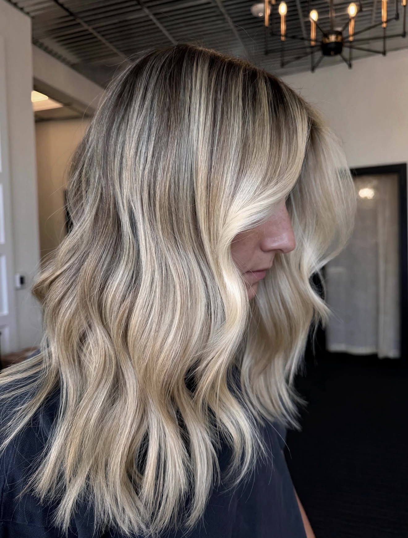 Sun-Kissed Honey Blonde Balayage With Loose Waves
