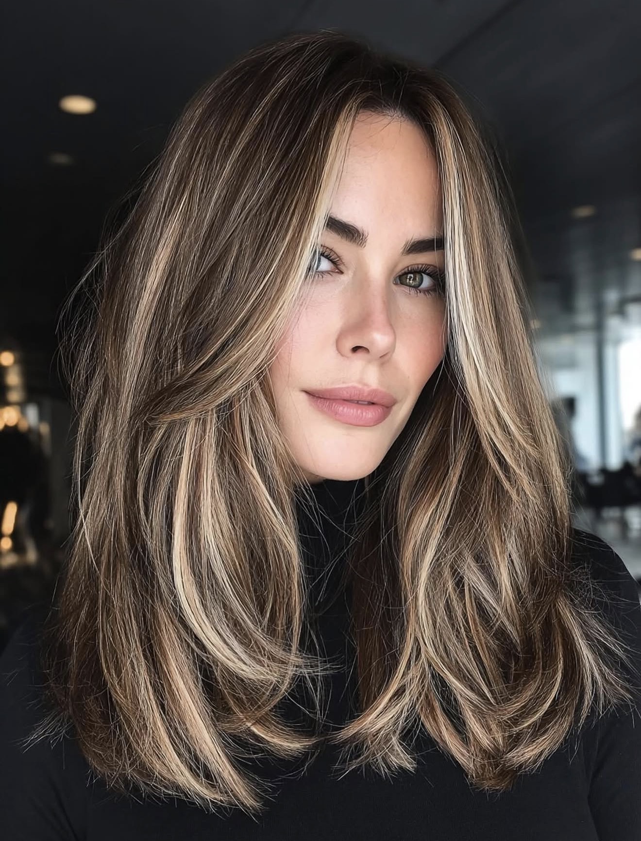 Sunglow Balayage With Face-Framing Layers