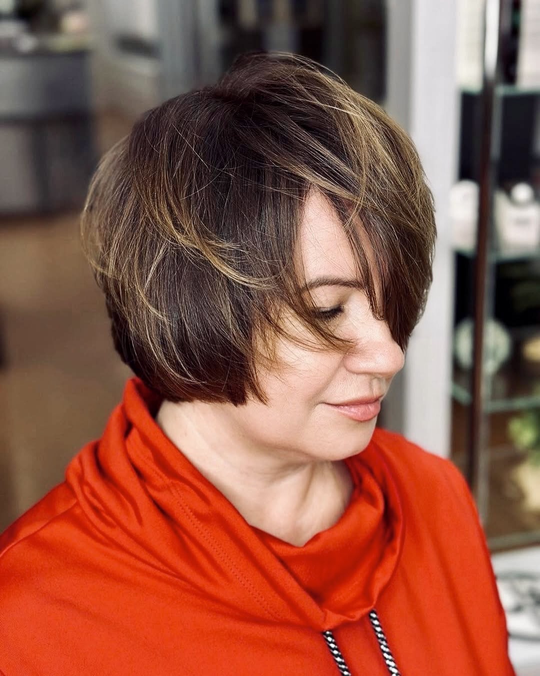 Textured Bronde Bob With Face Framing Layers
