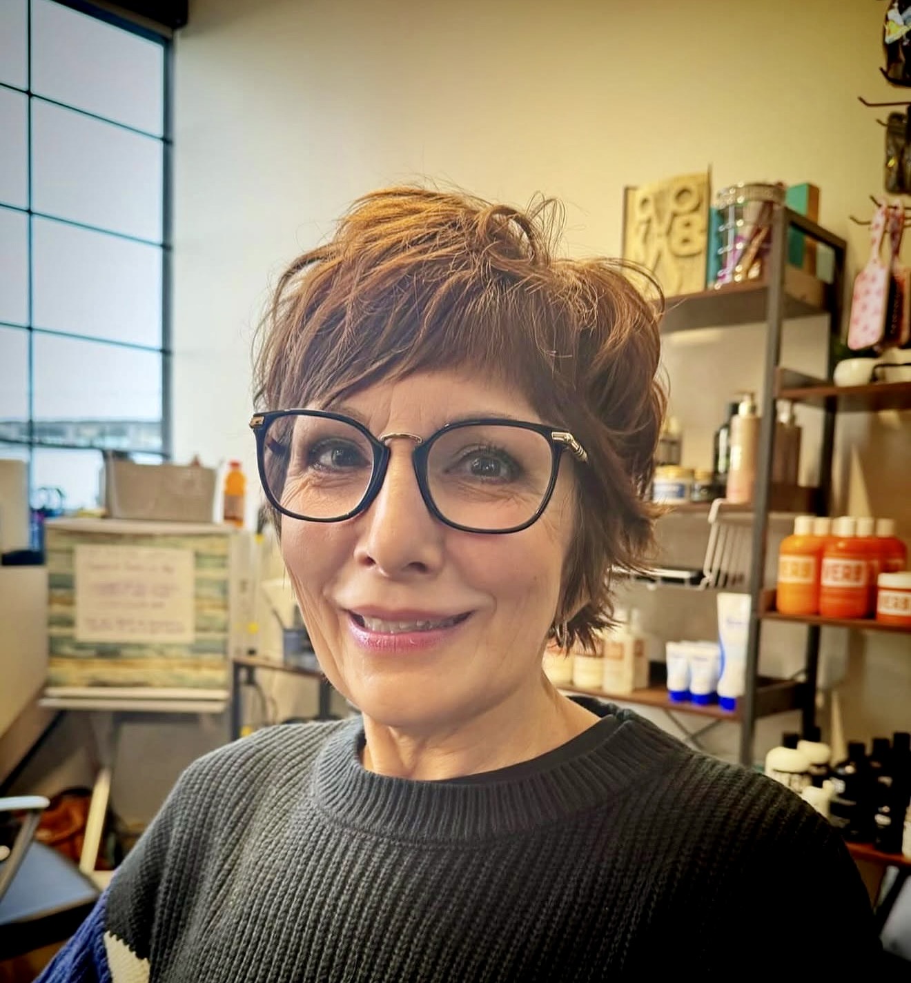 Textured Copper Pixie With Wispy Bangs