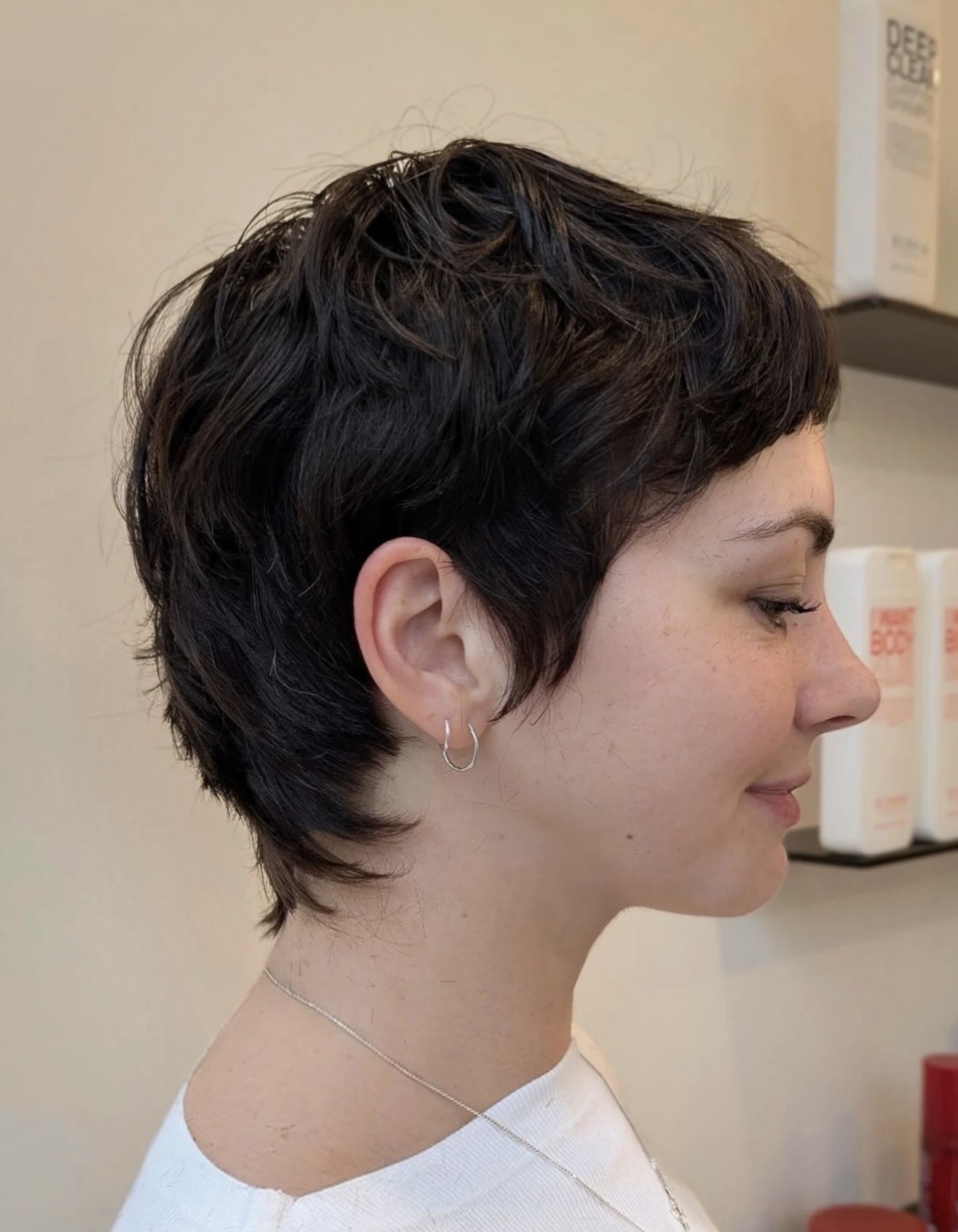 Textured Cropped Pixie With Piecey Bangs
