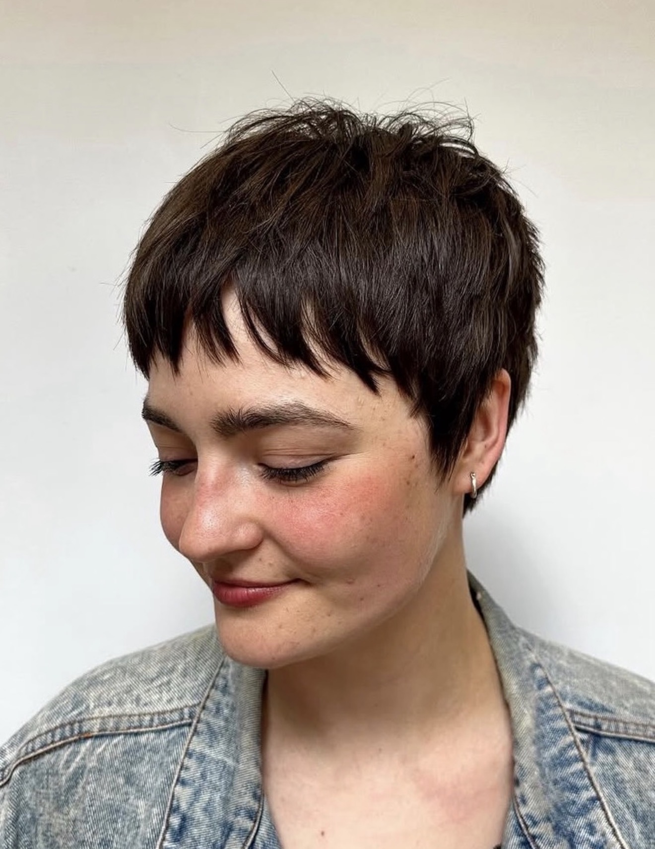 Textured Piecey Pixie With Micro Fringe