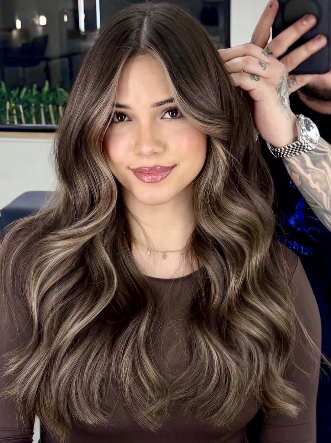 Warm Bronde Balayage With Face-Framing Layers
