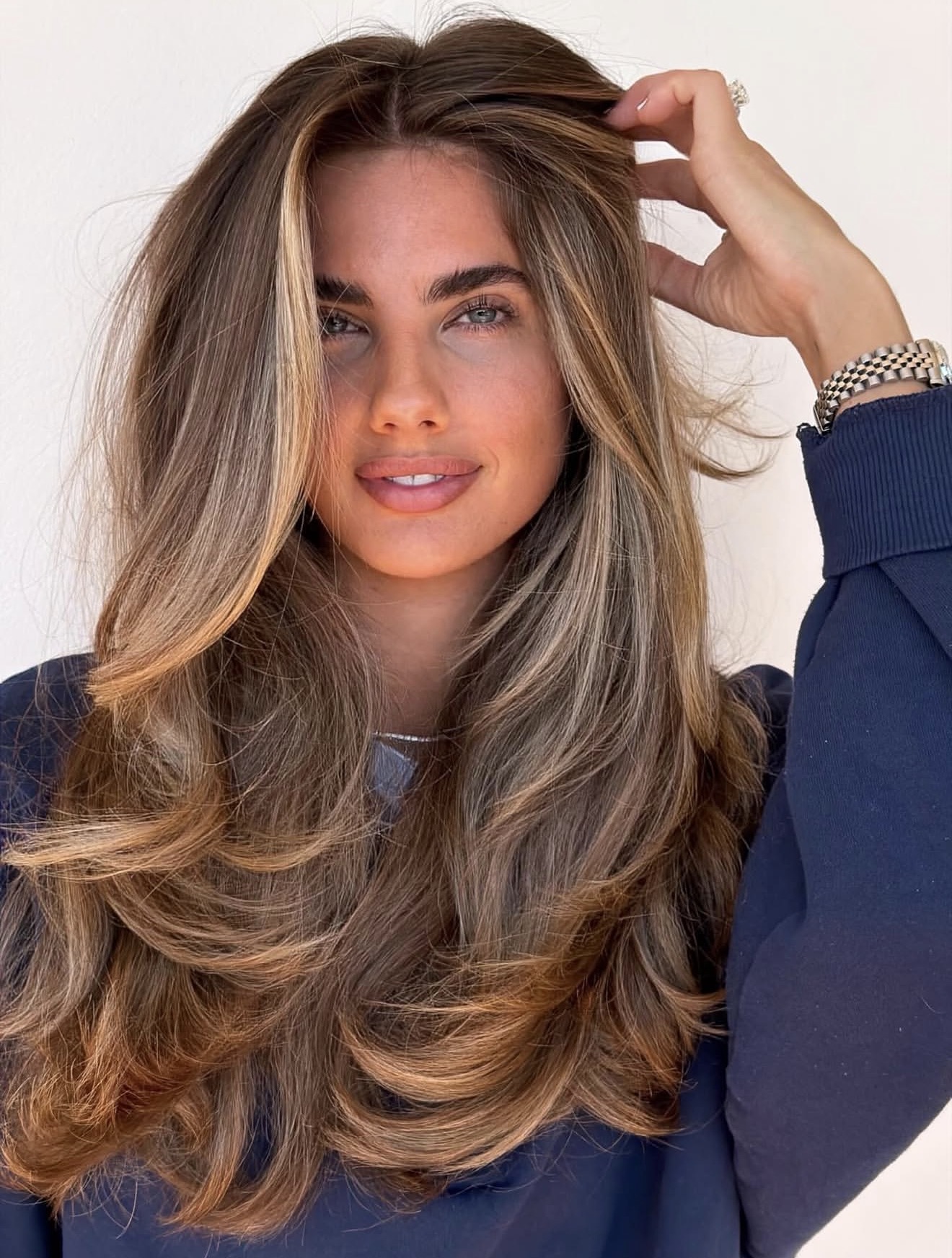 Warm Caramel Balayage With Face-Framing Layers