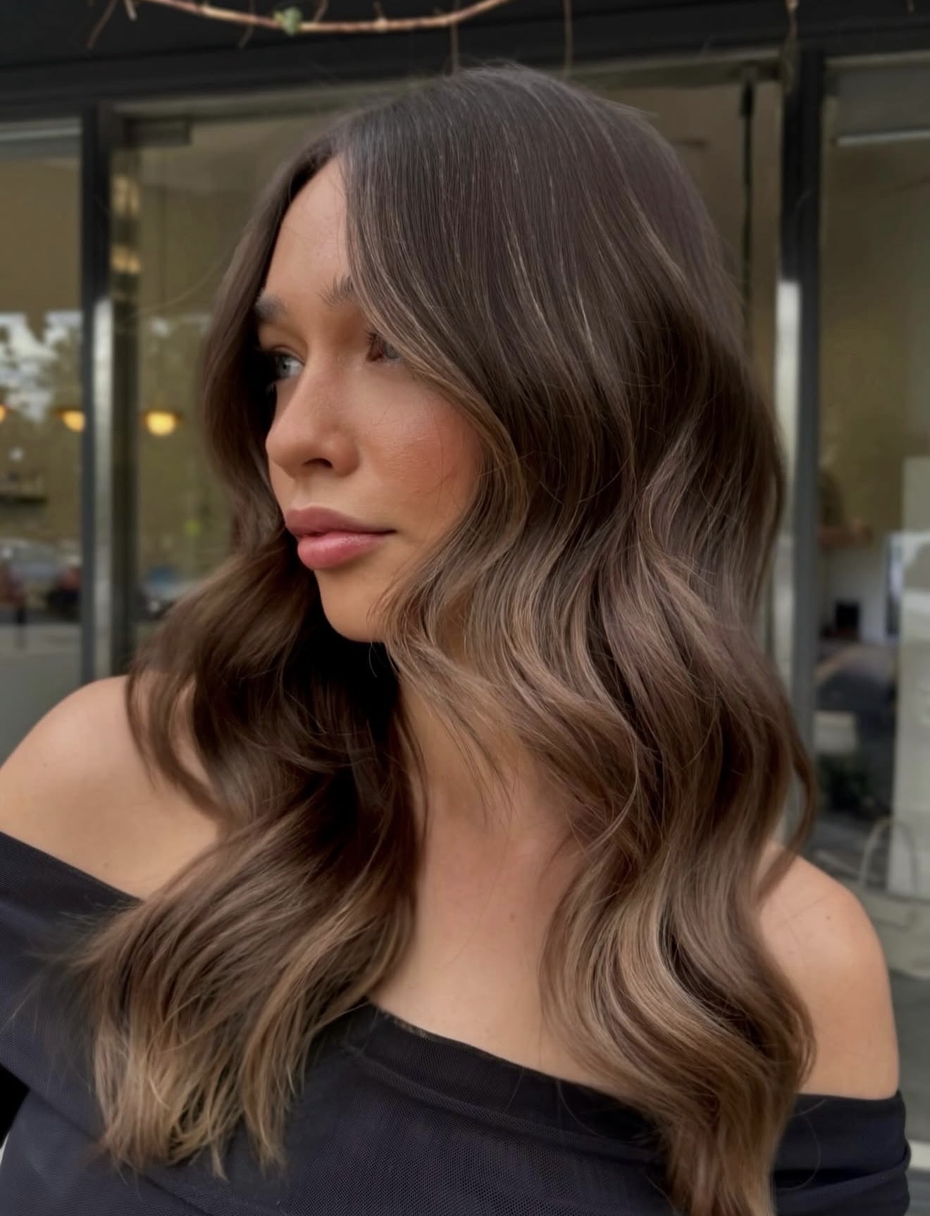 Warm Toasted Almond Mid-Length Balayage