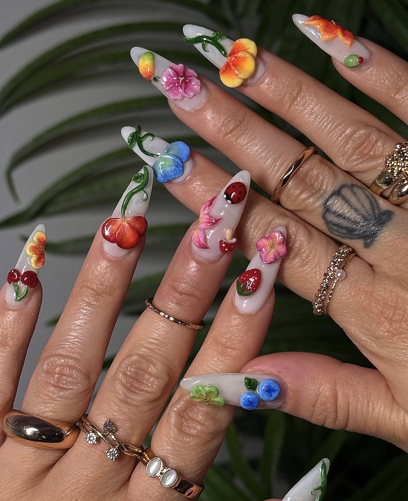 Whimsical Garden 3D Floral & Fruit Accents